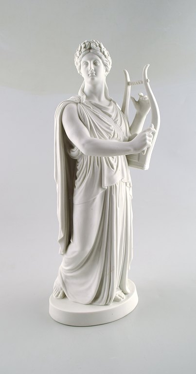 Rare and large antique B&G / Bing & Grondahl Bisque Apollon figure after 
Thorvaldsen. App. 1880s.