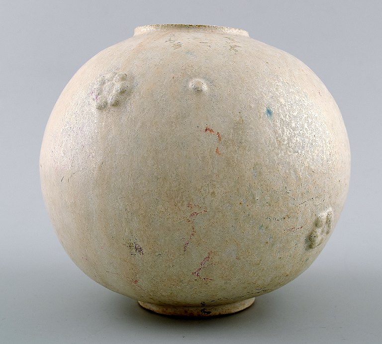 Arne Bang. Pottery Vase. Marked AB 213.
