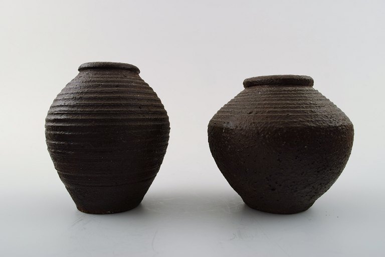 Danish ceramist. Two ceramic vases.
