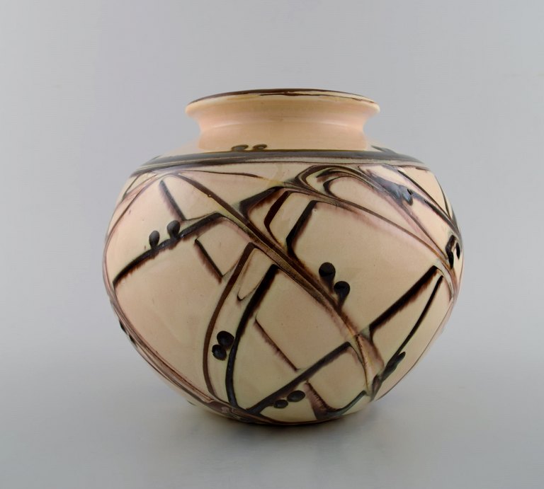 Kähler, Denmark, glazed stoneware vase in modern design.
1930/40 s.