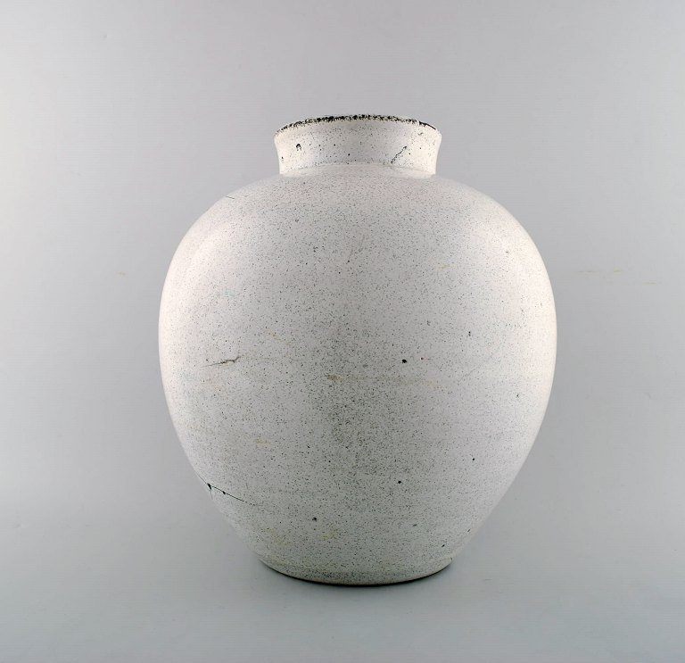 Large Kähler, Denmark, glazed earthenware vase, 1930 s.
Designed by Svend Hammershoi.