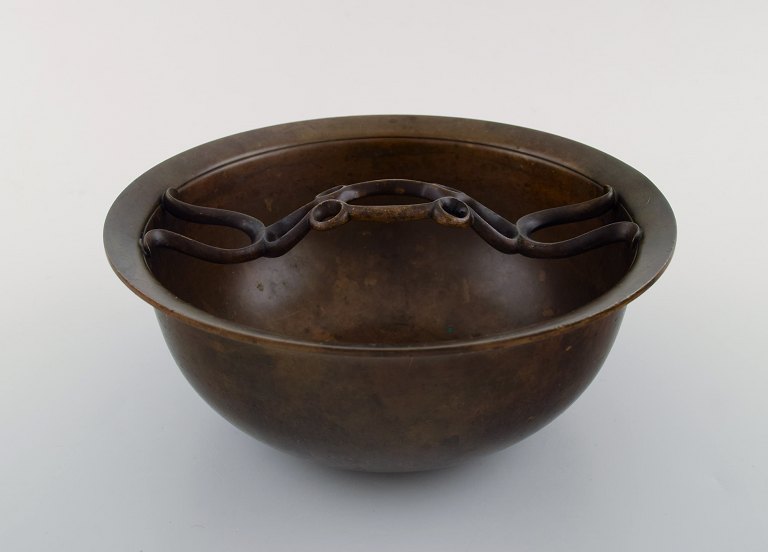 Rare Just Andersen art deco bronze bowl.

