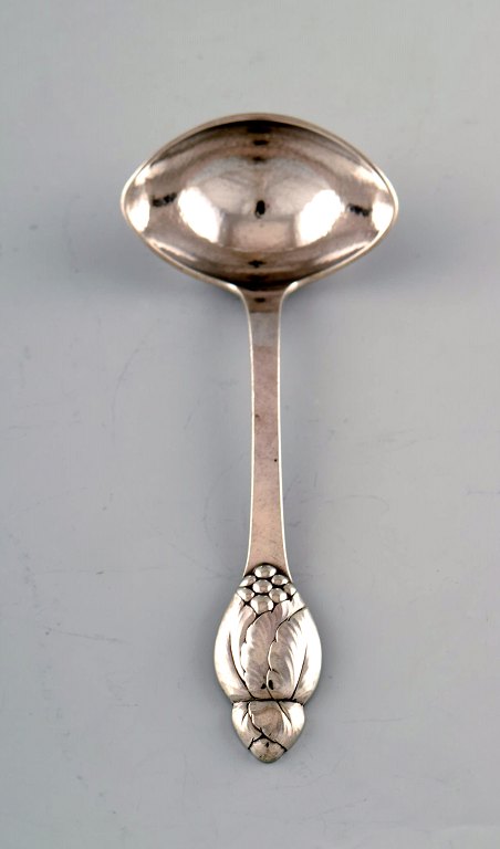 Evald Nielsen number 6, sauce spoon in full silver.
