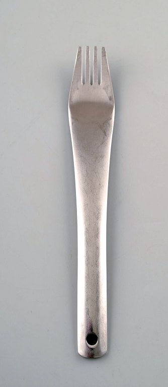 Scandinavian modernist design cutlery in stainless steel Dinner fork, 1970