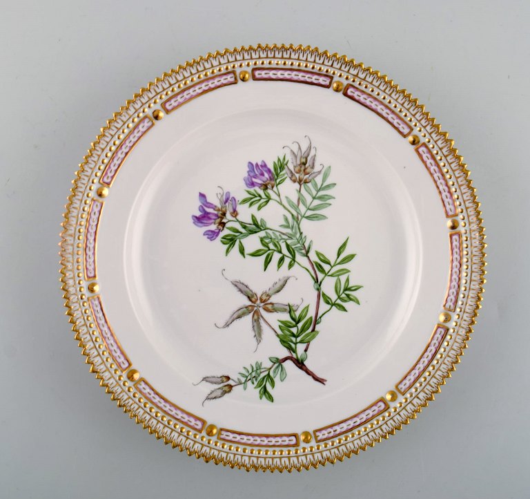 Early Royal Copenhagen Flora Danica lunch plate Number 20/3550. Dated 1940. 
