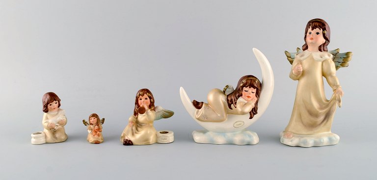 Goebel, West Germany. Five angels in porcelain. 1970 / 80s.