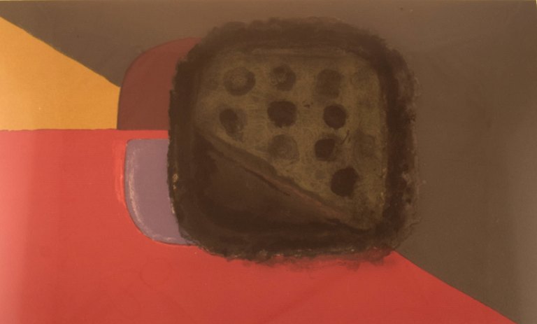 Jean Piaubert (1900-2002), France. Color lithography. Concrete composition. 
1960