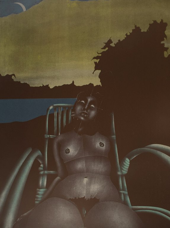Paul Wunderlich (1927-2010), Germany. Erotic color lithograph. Number 112/125.
