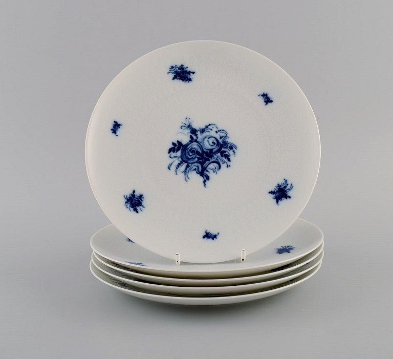 Bjørn Wiinblad for Rosenthal. Fem Romanze Blå Blomst porcelænstallerkener. 
1960