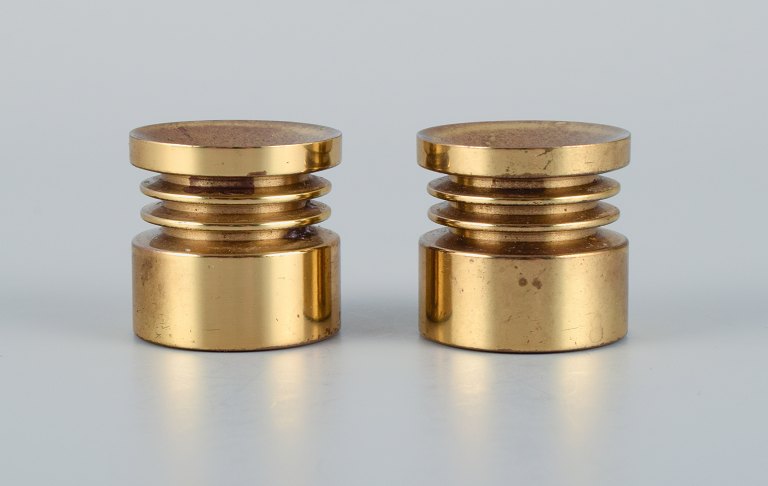Hans Agne Jakobsson, Sweden, a pair of small brass candlesticks.
Swedish industrial design.