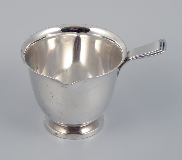 Evald Nielsen, art deco cream jug in Danish 830 silver.