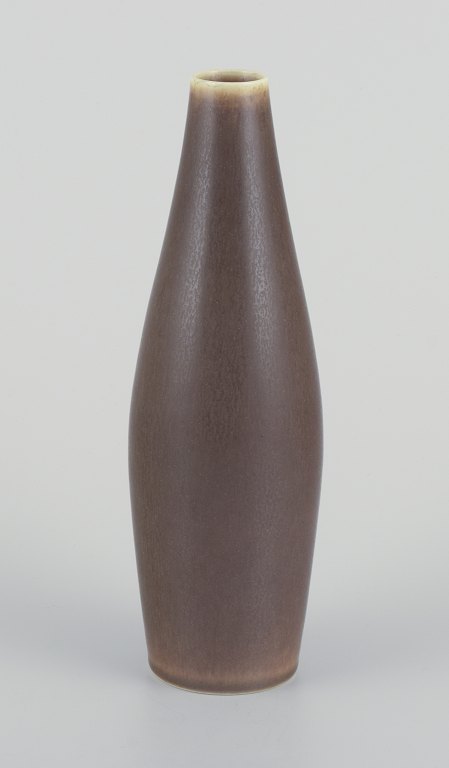 Per Linnemann-Schmidt  for Palshus, Denmark.
Large ceramic vase in olive green hare fur glaze.