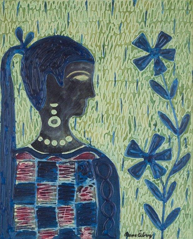 Runo Öberg (1931–2019), Swedish artist. Mixed media on canvas.