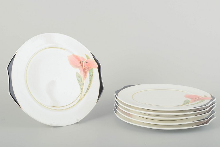 Villeroy & Boch
6 kagetallerkener “Iris”, 1980’erne.
