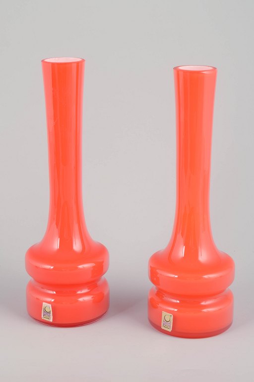 Hyllinge, Sverige
Par mundblæste vaser, 1970’erne.