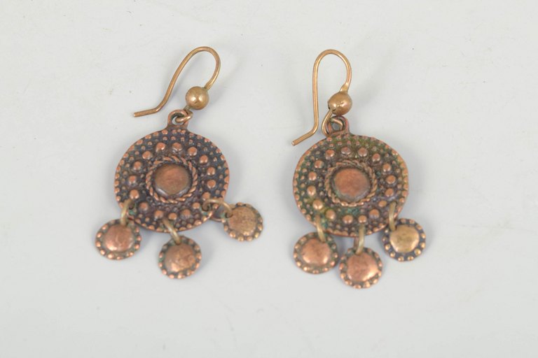 Jorma Laine, Finland.Bronze øreringe, 1970’erne.