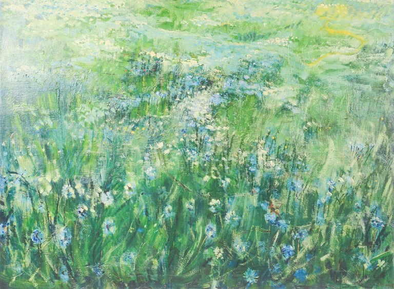 Henrik Bloch, olie på lærred, listet dansk kunstner.