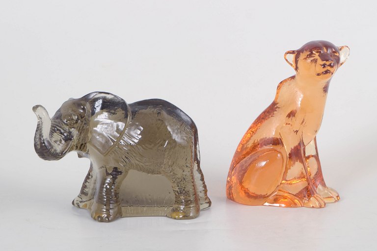 Paul Hoff for Kosta Boda, sæt af to glasfigurer.