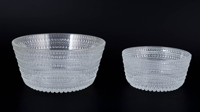 Oiva Toikka for Iittala Kastehelmi, sæt af to skåle.