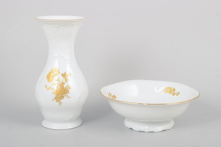 Rosenthal Classic Rose vase og skål.