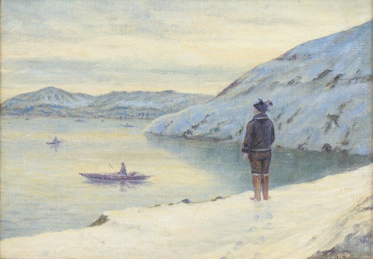 Emanuel A. Petersen, oliemaleri, listet dansk billedkunstner.