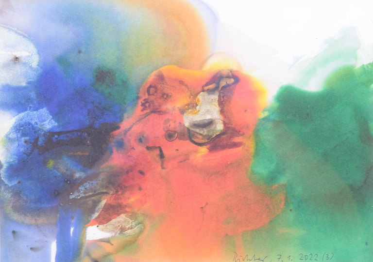 Gerhard Richter, offsettryk, internationalt anerkendt tysk billedkunstner.