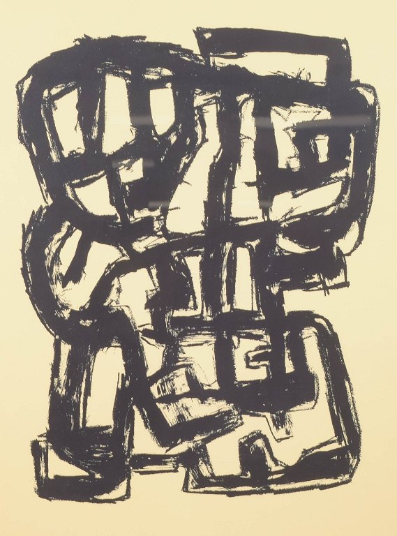 Robert Jacobsen, “Sjælebilleder”, serigrafi, listet dansk billedkunstner.