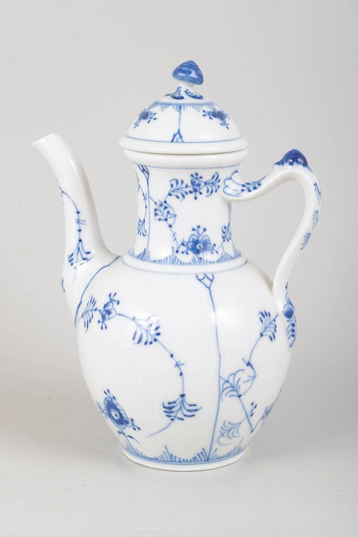 Royal Copenhagen Musselmalet Riflet, kaffekande.